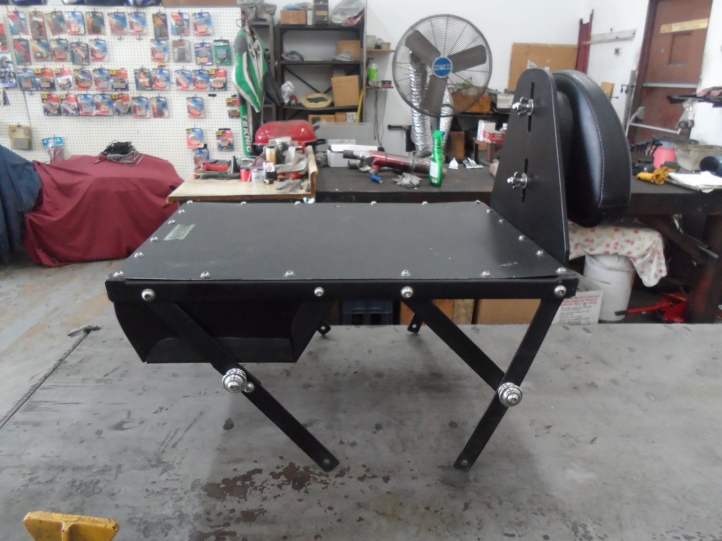 My custom made luggage rack for Vaquero Kawasaki Vulcan Forum